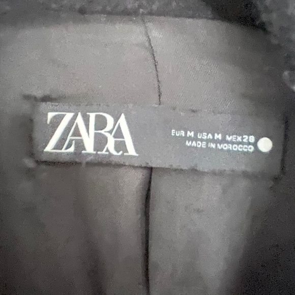 Zara wool mid length coat with belt - Picture 4 of 5